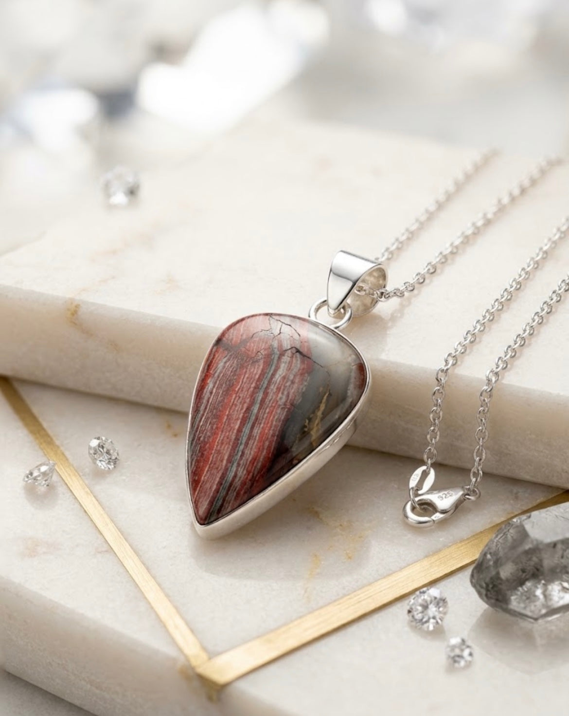 Banded Jasper Rhyolite Pendant