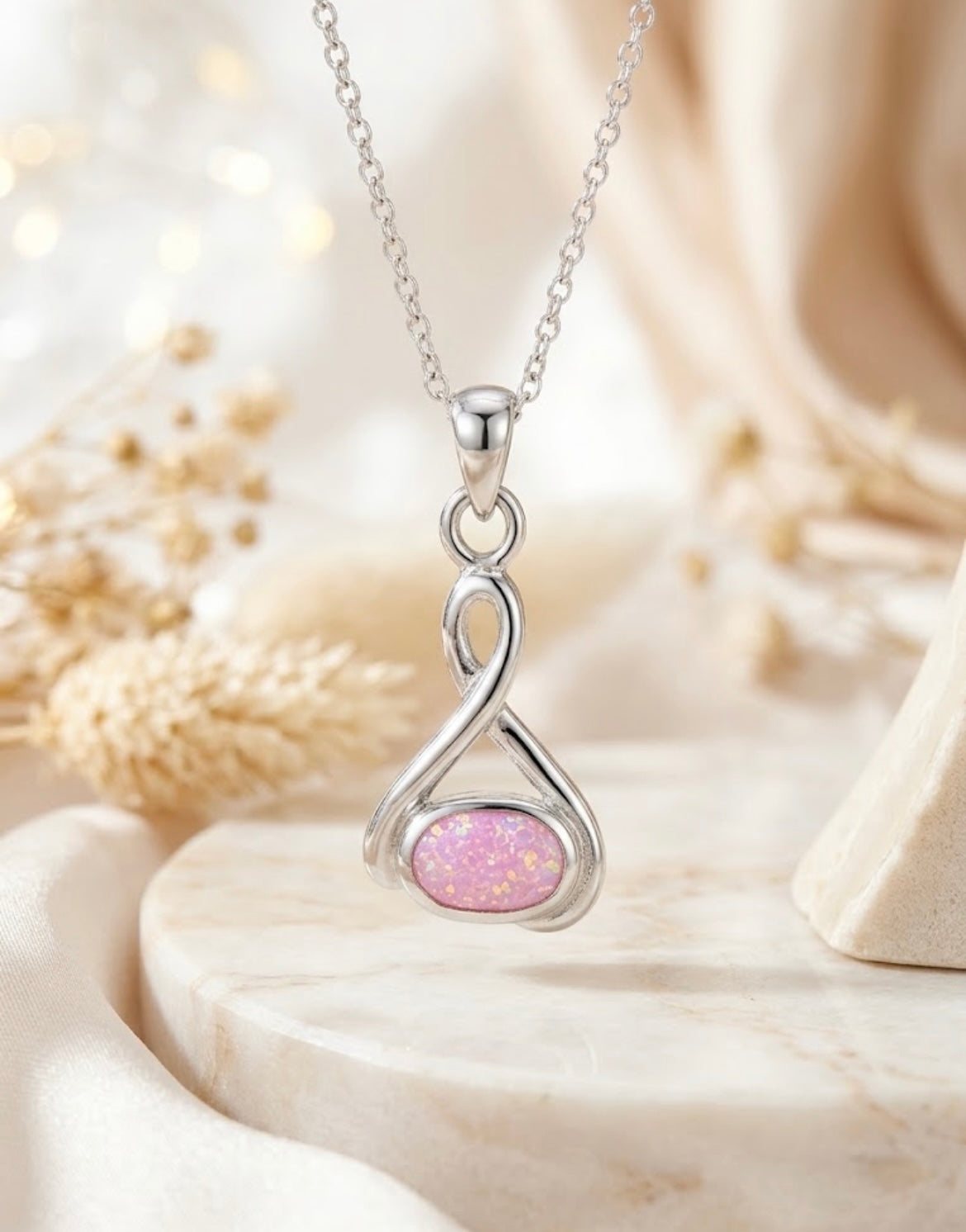 Pink Opalique Pendant