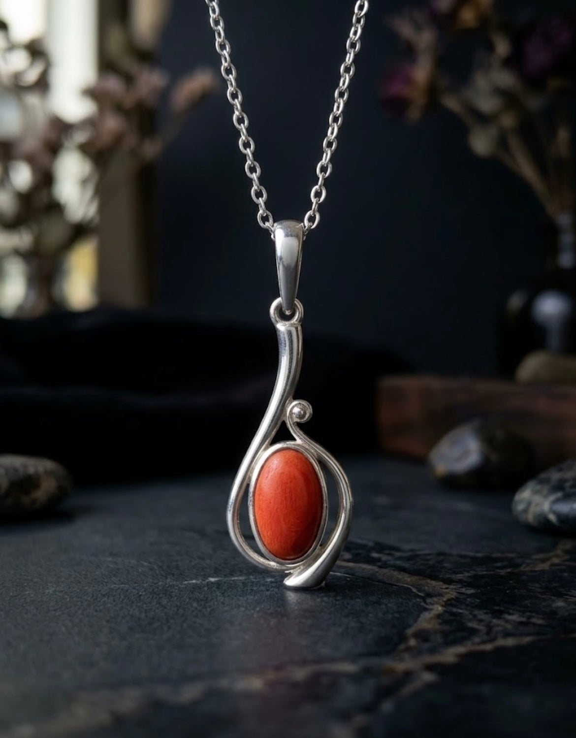 Red Coral Pendant