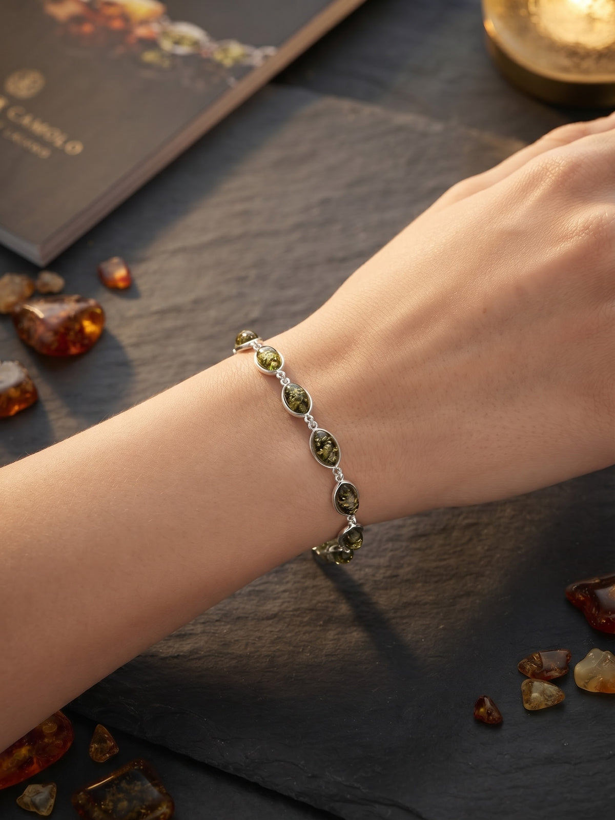 Green Amber Bracelet