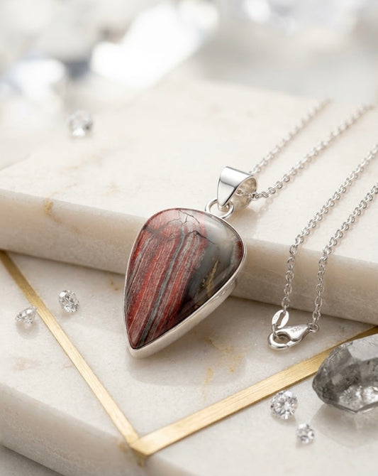 Banded Jasper Rhyolite Pendant