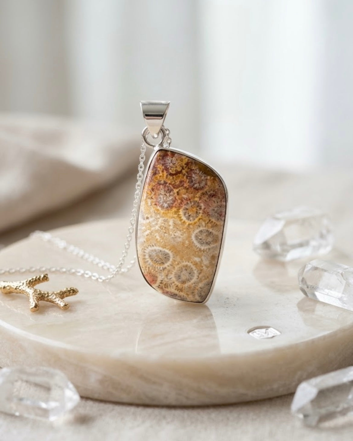 Fossil Coral Pendant