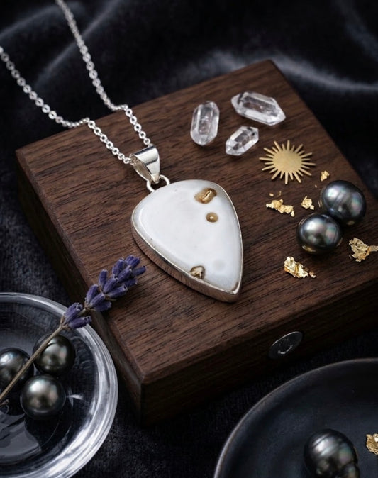 White Solar Quartz Pendant
