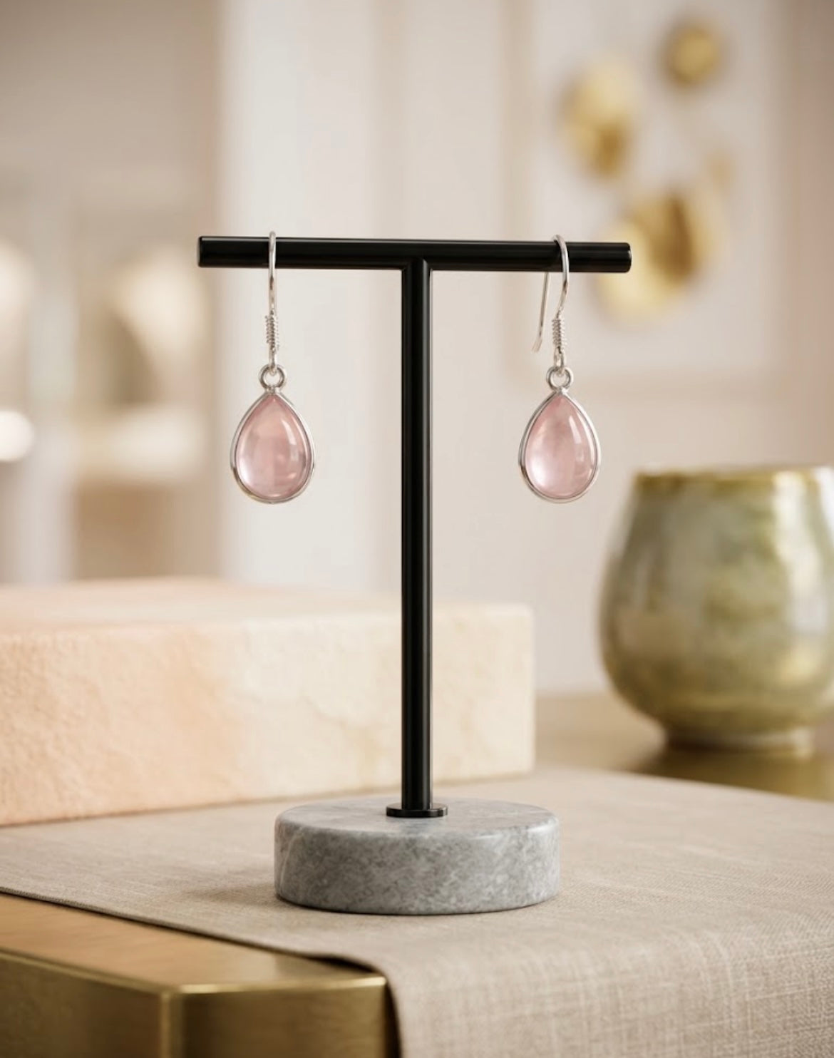 Rose Quartz Earrings