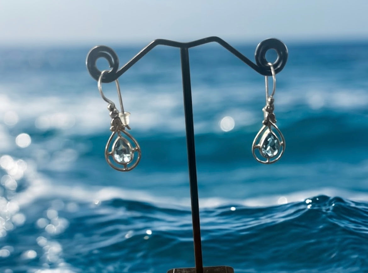 Blue Topaz Earrings