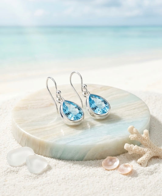 Blue Topaz Earrings