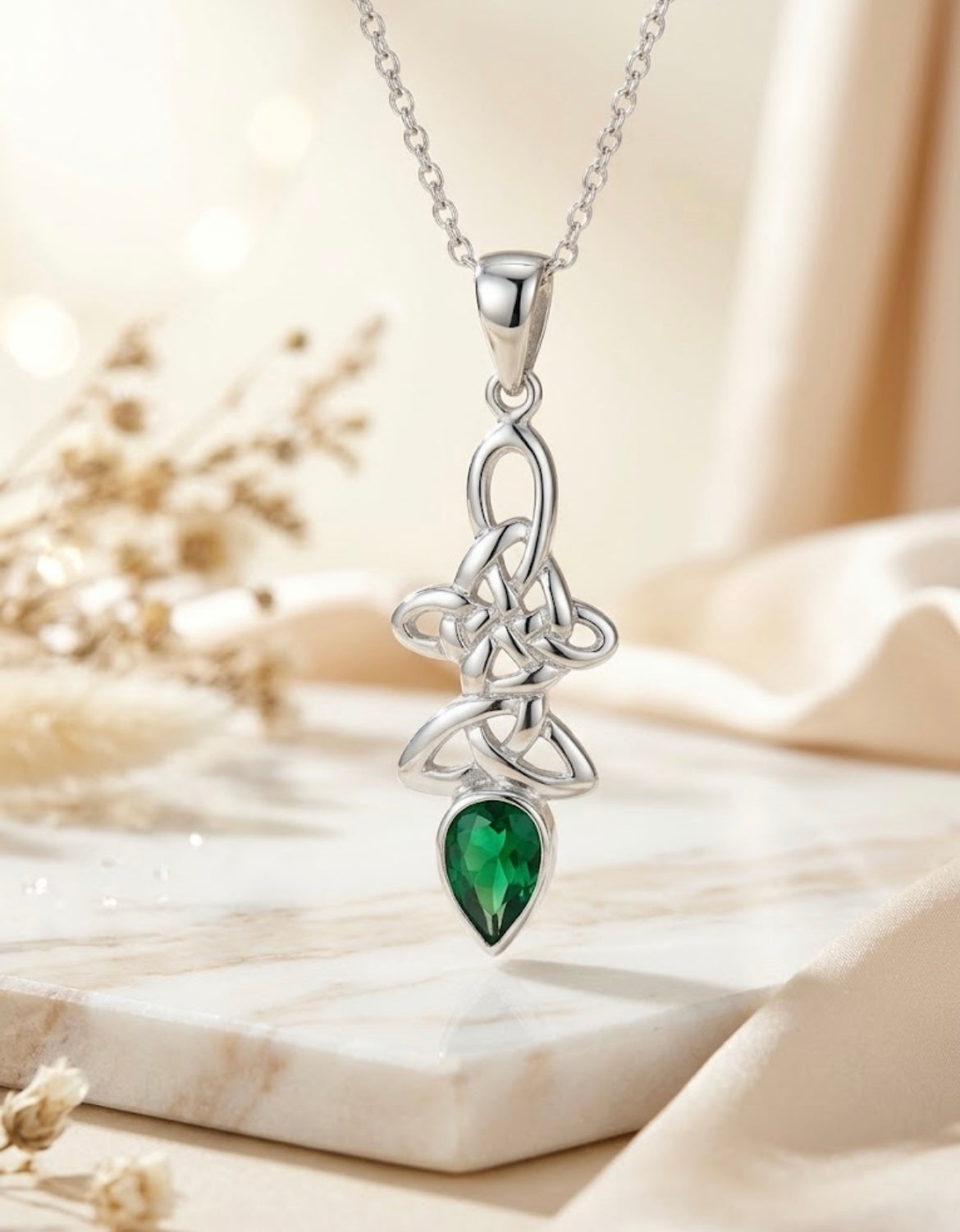 Emerald Green CZ Pendant