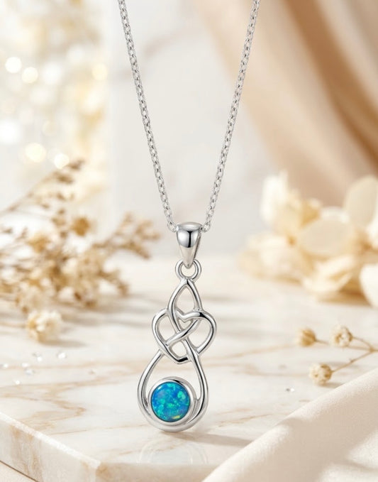 Celtic Blue Opalique Pendant