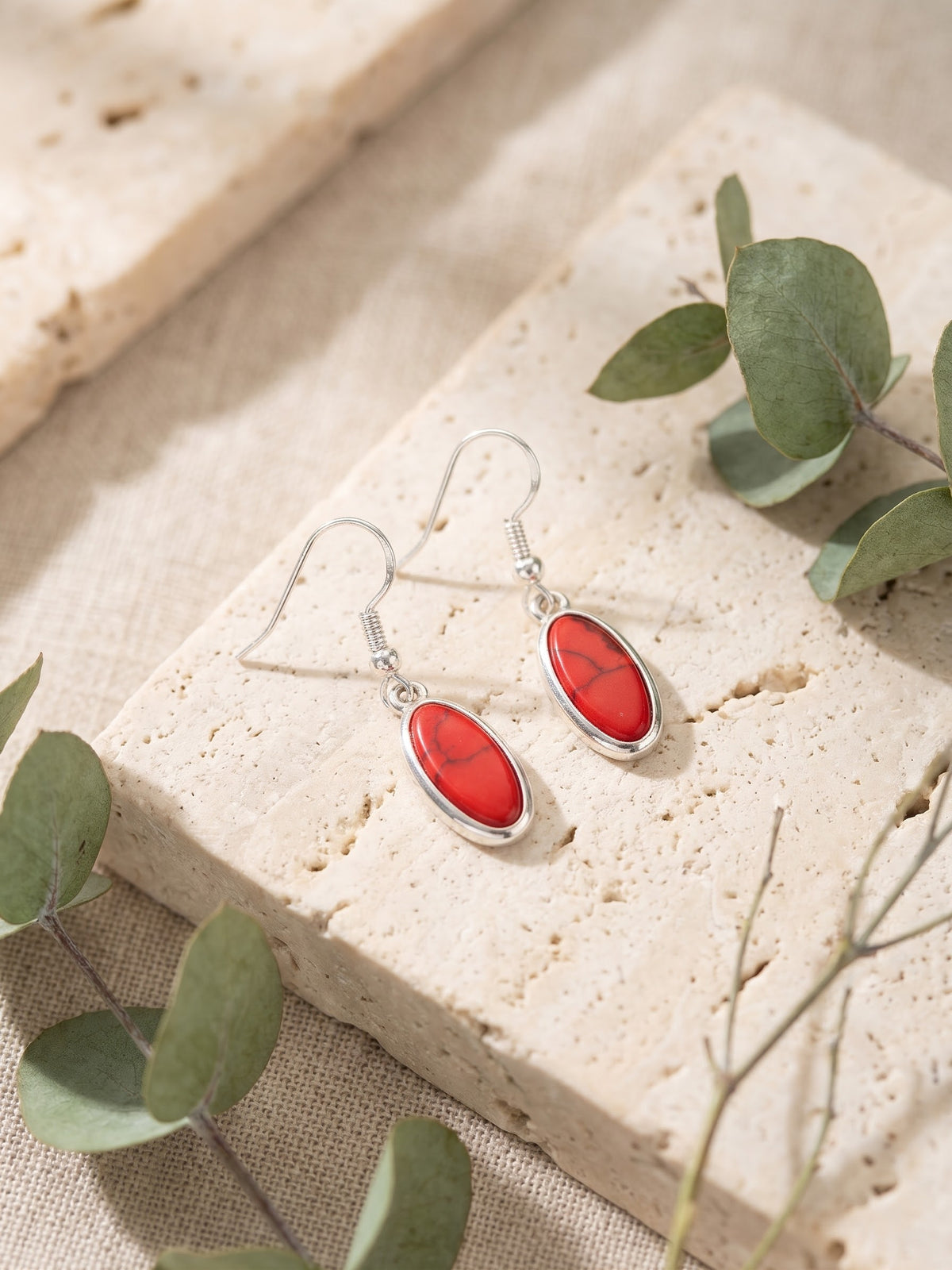 Red Coral Earrings