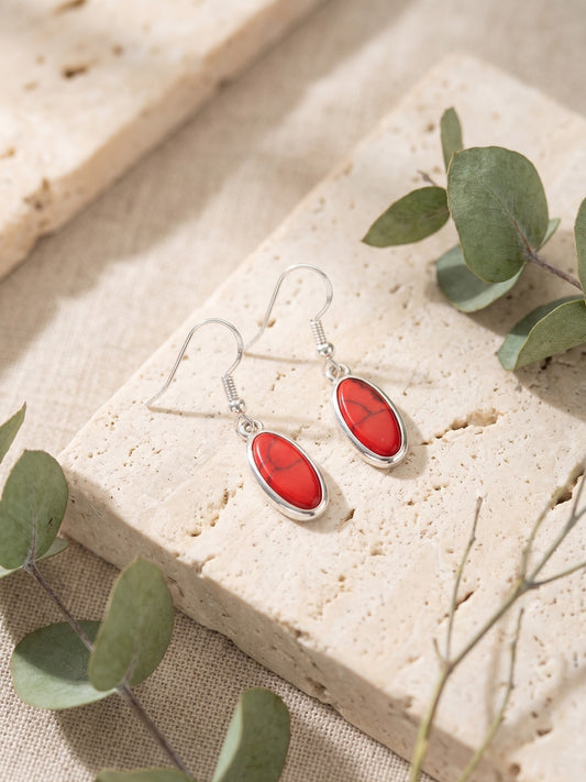 Red Coral Earrings