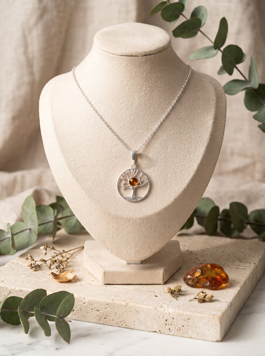 Amber Tree of Life Pendant